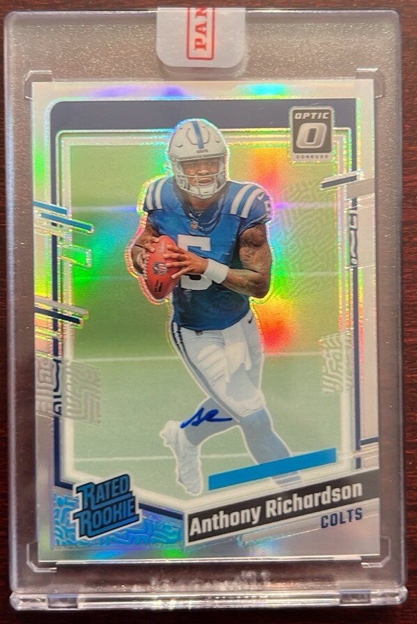 2023 Optic - Rated Rookie Holo Prizm #247 Anthony Richardson (RC) Auto /75