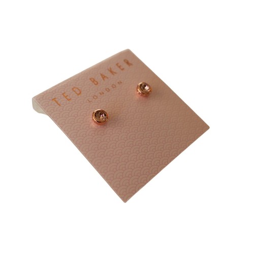 Orecchini Ted Baker Sinaa cristallo oro rosa e rosa con confezione regalo - Foto 3 di 6