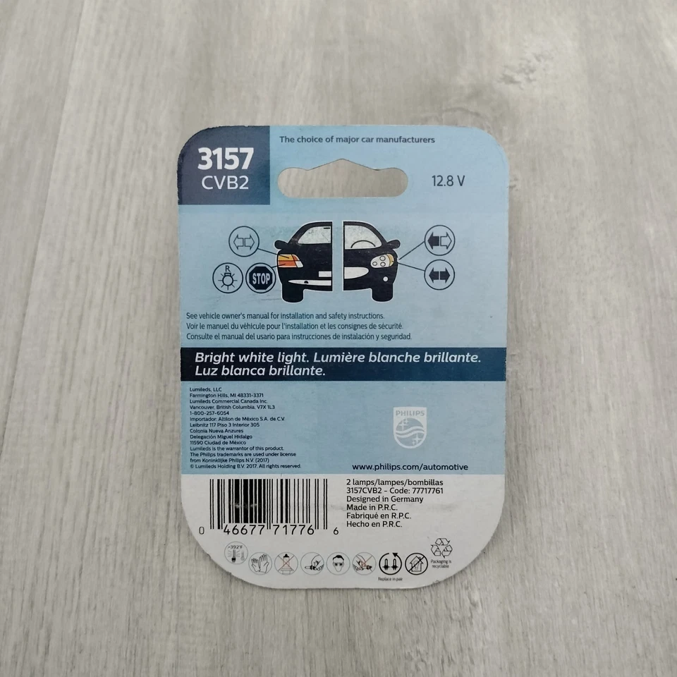 Лампа заднего фонаря Philips 3157CVB2 CrystalVision для электрического освещения 73644 - Изображение 2 из 4