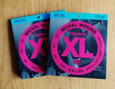 2 sets D'Addario EXL170 Nickel Bass Guitar Strings, Light, 45-100, Long Scale