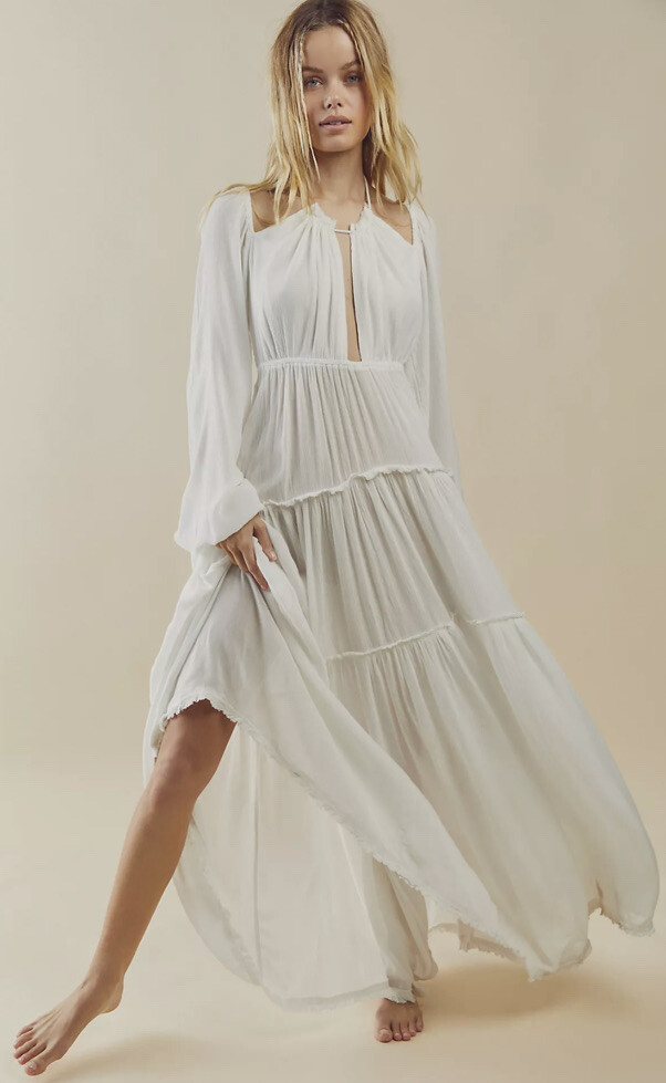 新品未使用‼️ Deauville Gathered Long Dress Free People Endless Summer After Dusk Strappy Maxi Dress s