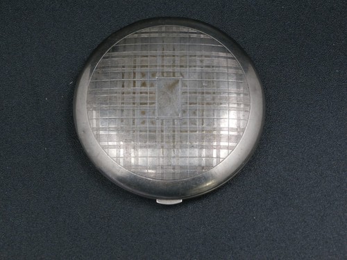 MCM Art Deco Richard Hudnut Silver-Tone Compact w/ Mirror & Powder Puff EMPTY! - Picture 4 of 15