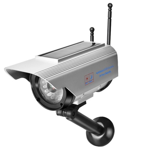 Solar Dummy Fake Camera Surveillance Outdoor Waterproof Security CCTV LED Light - Picture 10 of 11