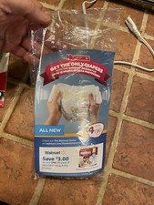 2013 Sample Trial Size Huggies Promo Snug And Dry Diaper Sealed Package Sz 4