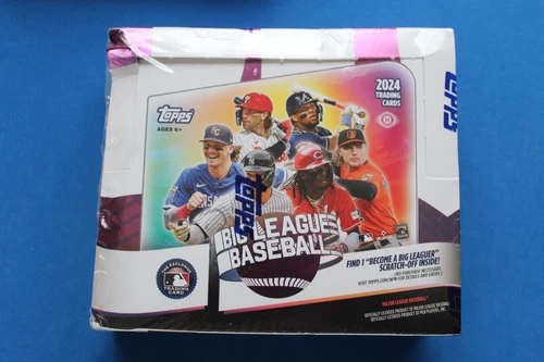 2024 TOPPS BIG LEAGUE BASEBALL 18 PACKS PER BOX--SEALED--BOX WORN ON LEFT SIDE