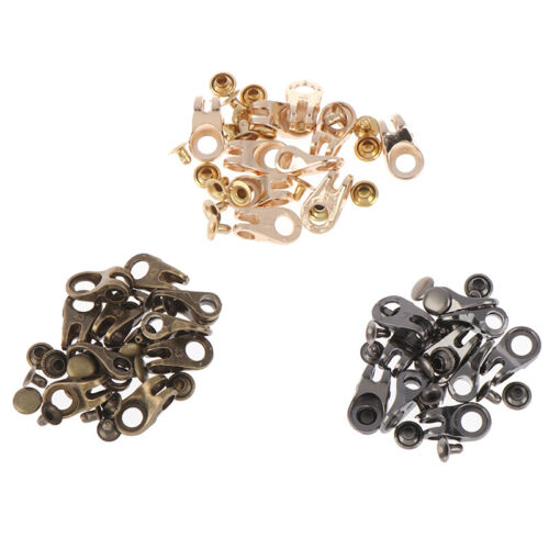 10 Sets Alloy Boot Lace Hooks Lace Fittings with Rivets Camp Hike Climb Suppl';; - Bild 1 von 14