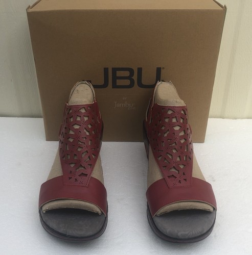 JBU by Jambu Isla Vegan Sandal Wedge Heel Black Rear Zip Gladiator Women's Shoes - Picture 15 of 23