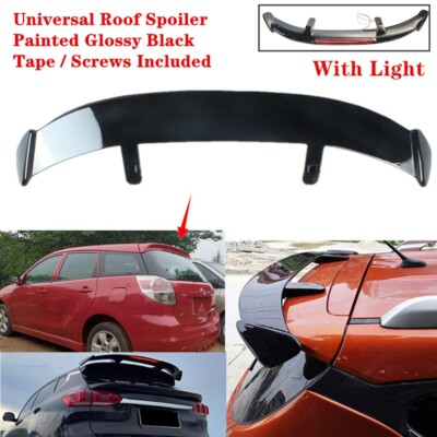 Universal Fit For Toyota Matrix 2003-2008 Rear Roof Spoiler Wing Black W/Light