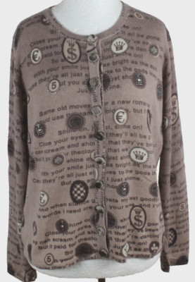Nice Connection Cardigan Wool & Cashmere Women Size 44 Very Good Condition