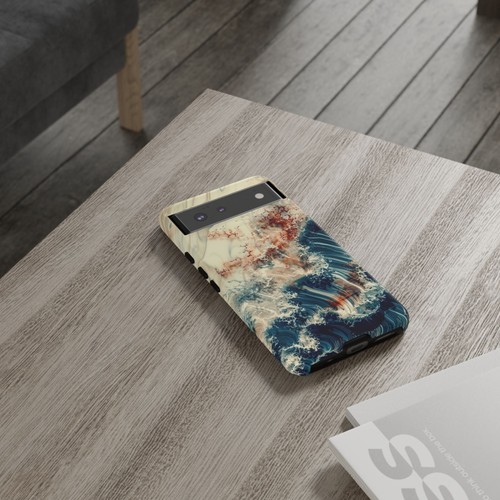 Blue White Rushing Ink Resin Waves - Phone Case for iPhone, Galaxy, Pixel - 第 165/281 張圖片