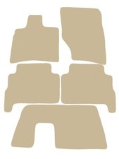 Beige Fußmatten Velour für Audi Q7 2005-2015 3 Sitzreihen Autoteppiche, 14xRand