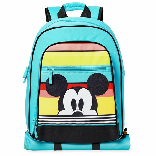 Mochila Disney Store Mickey Mouse Verano Divertida Verde Azulado con Alfombra de Picnic Nueva 2019 - Imagen 3 de 3