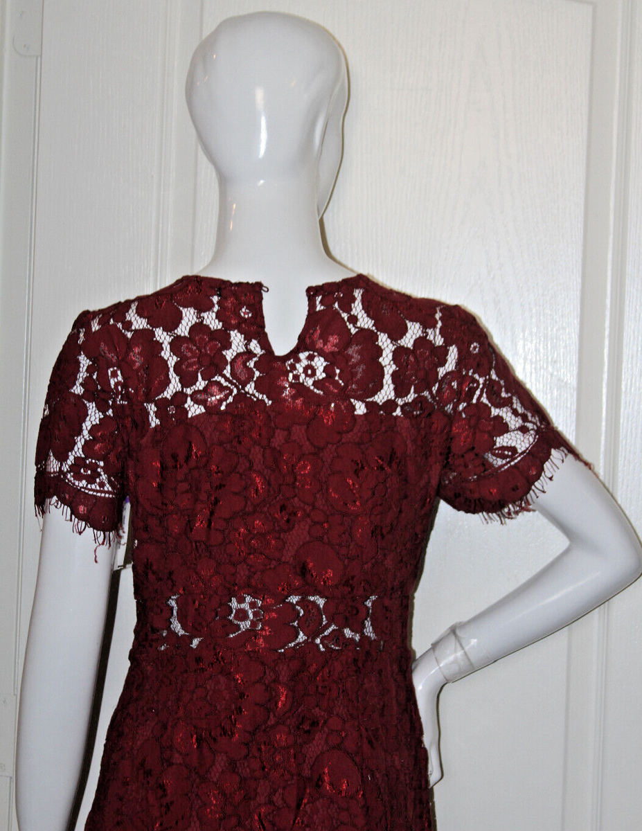 NSR Floral Lace Midi Sheath Dress Sz 8 *1366 | eBay