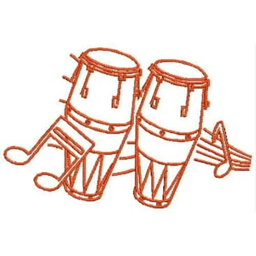 Embroidery Design Set - Musical Instruments - 10 Designs - 9 Formats - USB Stick - Picture 3 of 12