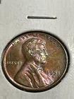 1951-D Lincoln Wheat Cent Multi Color Toning BU Coin #6223-25