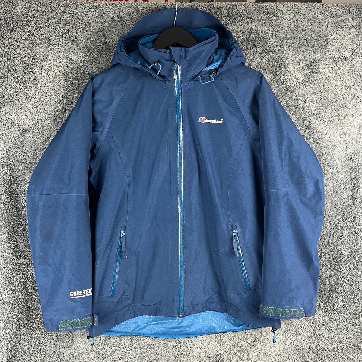 Berghaus Goretex GTX Performance Shell Jacket Womens Size 12 Blue