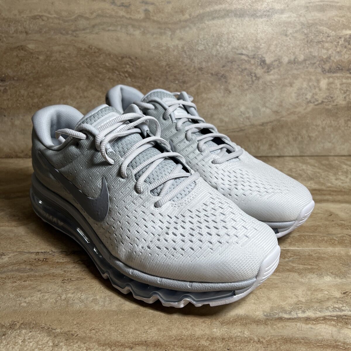Nike Air Max 2017 Men's Running Shoes Pure Platinum Wolf Nike Air Max 2017 Men's Running Shoes Pure Platinum Wolf