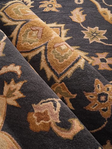 Eco-Friendly Hand Tufted Wool Area Rug Floral Charcoal BBH Homes BBK00687 - Picture 50 of 156