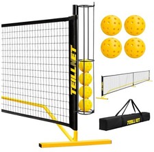 Teillnet Pickleball Set Official 22FT Portable Net with Balls Carry Bag