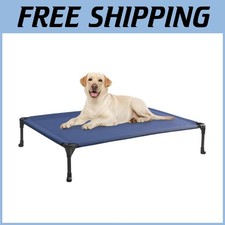 Durable Raised Pet Cot - Large Dog Bed for Indoors Outdoors