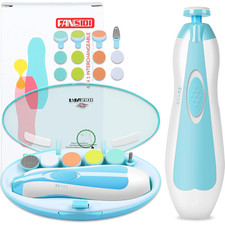 Baby Nail Trimmer Electric   Easy  Safe Baby Nail File Kit, Quiet LED Light, Mu