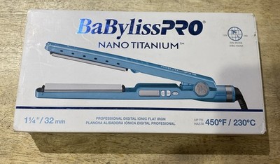 BabylissPRO Nano Titanium Digital Ionic Hair Straightener Flat Iron 1 1/4''