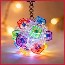 Keyboard Fidget Toys for Adults Keyboard Clicker with LED Light Keychain Fidget