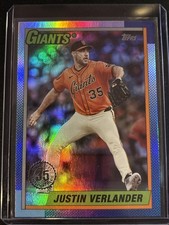 🔥Justin Verlander 2025 Topps Update #U90-10 1990 Rainbow Foil SF Giants