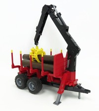 BRUDER,Forest trailer with unloading crane and logs Scale: 1/16, 1/16, BRU2252