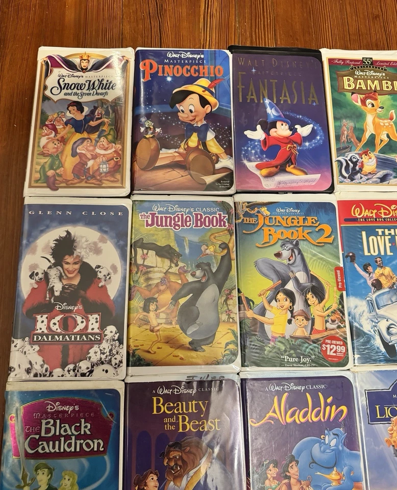 Disney VHS Lot of 30 Black Diamond Masterpiece Pixar Lion King Aladdin Nemo +++ - Image 4 of 4