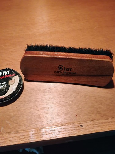 Shoe Shine Box Kit With Brushes Polish Leather Cream Buffs Shoe - Picture 14 of 19