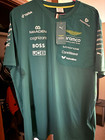 PUMA Aston Martin Aramco F1 Team Men's Green Crew Neck T-Shirt Short Sleeve XL