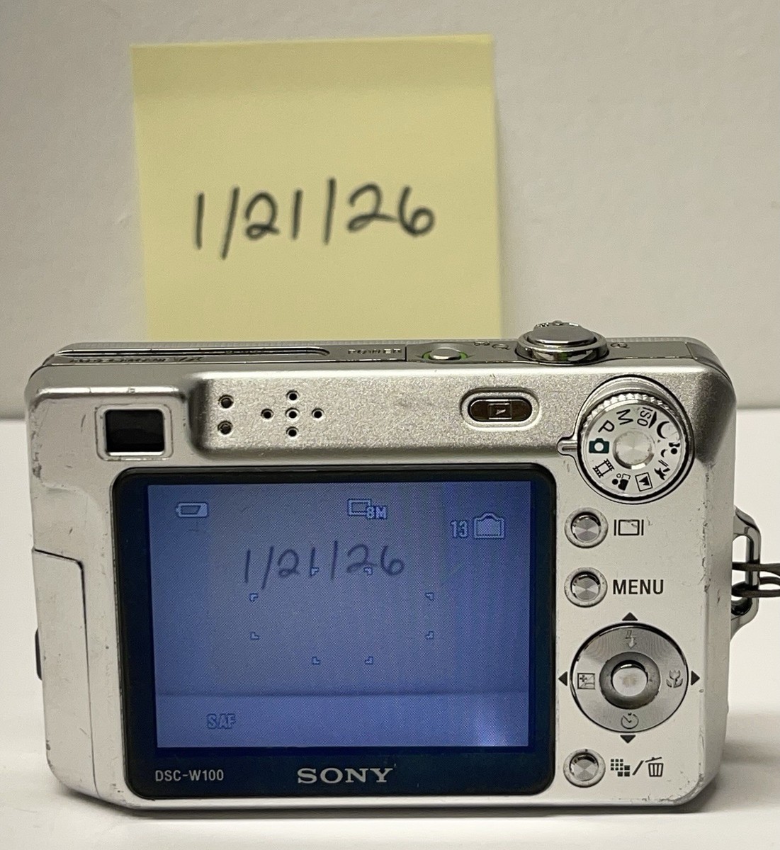 Sony Cyber-shot DSC-W100 8.1MP Digital Camera - Silver for sale