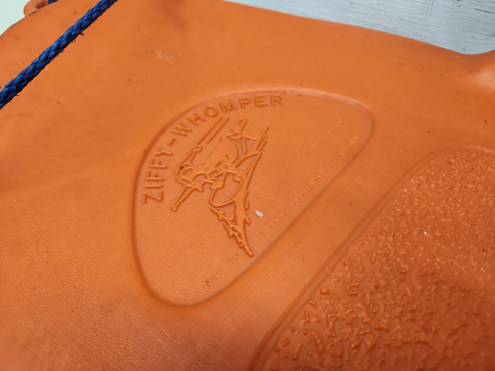 Vintage Ziffy Whomper Plastic Orange Snow Sled Ziffco Retro Toboggan ~ Good