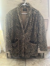 Plush Teddy Coat Jacket Faux Fur Women s Large Absolutely Adorable