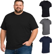 BILLIONHATS Mens Big  Tall Cotton T-Shirts 3 Pack Plus Size Assorted Colors