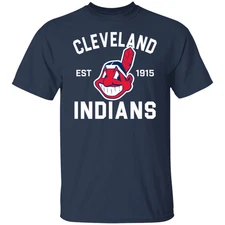 Cleveland Indians Long Live Chief Wahoo Mens T-Shirt Navy, S-5XL