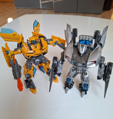 Transformers ROTF Voyager Class Sideswipe & Bumblebee Hasbro 2009 unbespielt