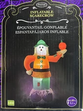Holiday living 6-Foot Inflatable Scarecrow Blow Up Lights Up NIB