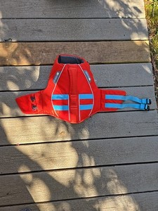 RUFFWEAR Float Coat Dog Life Jacket Small Red-Orange Handle Adjustable Swim Vest