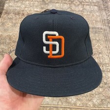 NWT Vintage San Diego Padres New Era Pro Model Plain Logo Hat Cap Size 6 3/4