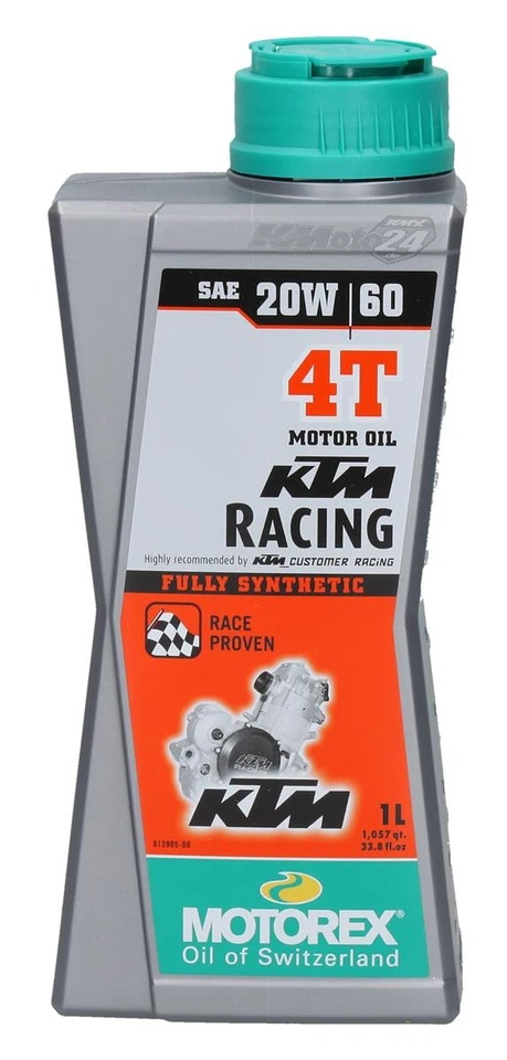 Motorex KTM Racing 4T 20W/60 Huile Moteur 4 Temps 100% Synthétique 1 Litre - Photo 1/1