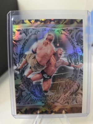 2026 TOPPS CHROME WWE #RDL-24 THE ROCK DIAMOND LEGACY BLACK REFRACTOR SSP /10