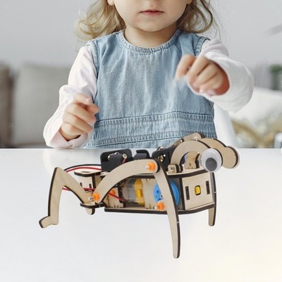 Robot Model Kit DIY Science Toy Inventive Birthday Gift Unpainted Mini Toy