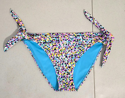 Victoria's Secret Size Medium Confetti Bikini Swim Bottom Multicolor Side tie
