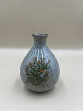 Vintage Takahashi San Francisco Speckled Floral Bud Vase