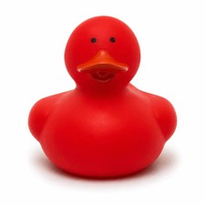 Red Rubber Duckie Bright Red Duck Colorful Collectible Duck