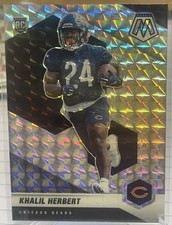 Khalil Herbert Rookie Card RC 2021 Mosaic Football #380 Silver Prizm CHI Bears