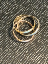Tricolor Ring 585 Gold Damen Goldring 14 Karat Dreierering Größe 50