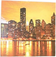Quadretto Quadro con strass New York 14 x 14 cm